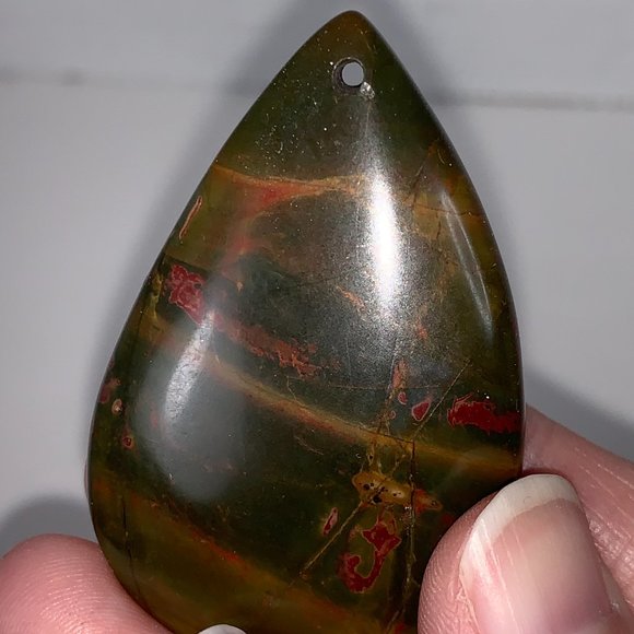 Red Creek Jasper Teardrop Focal - Picture 1 of 9